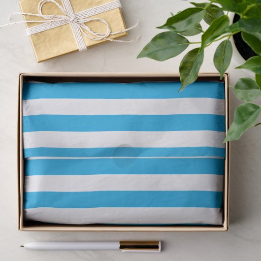 Blau und Weiß Streifen Seidenpapier (Geschenk)