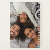 Blau und Weiß Streifen Zwei Fotos Planer (Rückseite)