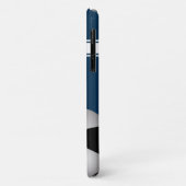 Blau und Weiß Stripes Jersey-Fußball Case-Mate iPhone Hülle (Hinten/Links)