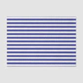 Blau und Weiß Stripes Seidenpapier (Vorderseite)