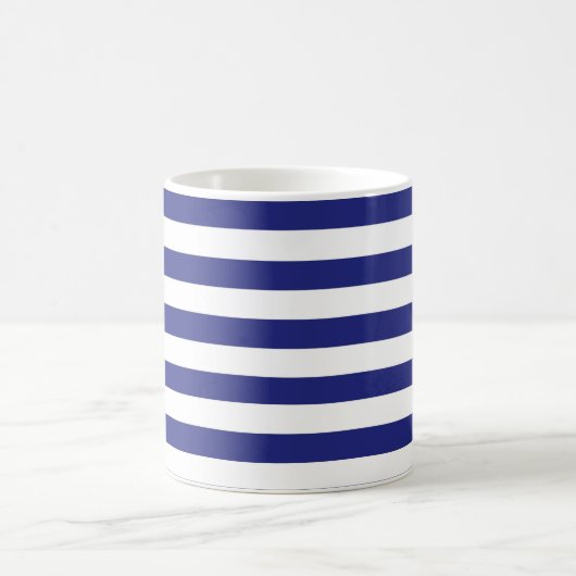 Blau und Weiß Stripes Tasse (Mittel)
