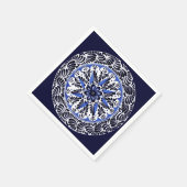 Blau und Weiß Talavera Cuatro Serviette (Ecke)