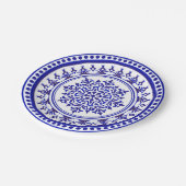 Blau und Weiß Talavera Vier Pappteller (Schrägansicht)