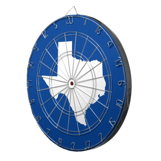 Blau und Weiß Texas Dartscheibe (Vorderseite rechts)
