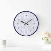 Blau und Weiß Vintag Talavera Tile Look Uhr (Zuhause)