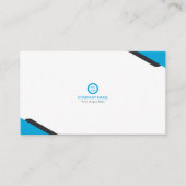 Blau und Weiß Visitenkarte (Vorderseite)