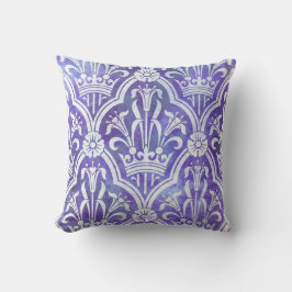 Blau und Weiß William Morris Vintag reversible Kissen