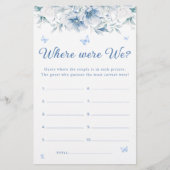 Blau und Weiß, wo wir Brautparty spielen (Vorderseite)