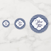 Blau und Weiß Zickzack Konfetti (Vorderseiten)