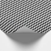 Blau und Weiß Zickzack Zig Zag Geschenkpapier (Ecke)