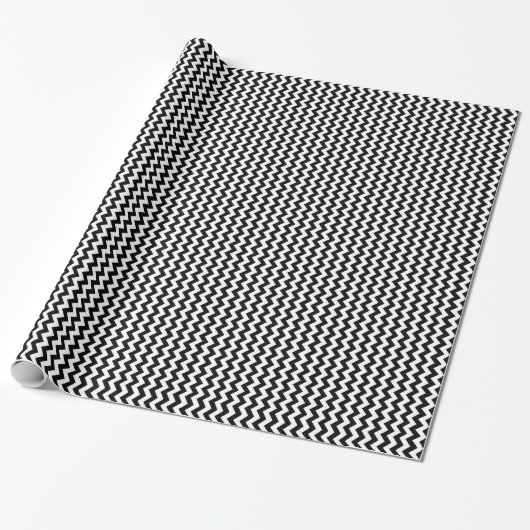 Blau und Weiß Zickzack Zig Zag Geschenkpapier (Ungerollt)