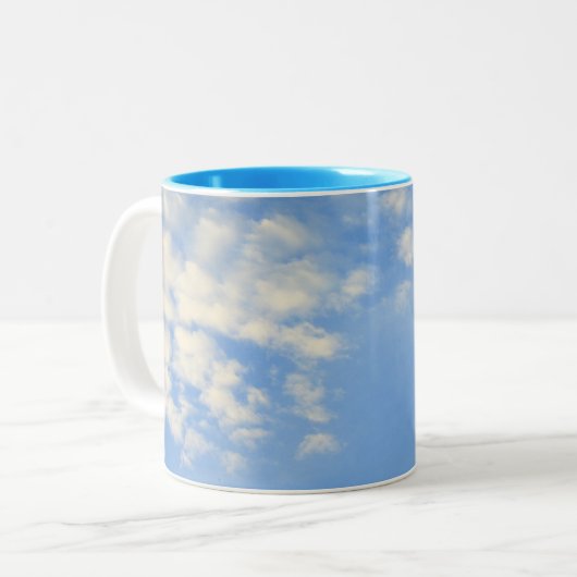 Blau und Weiß Zweifarbige Tasse (Vorderseite Links)