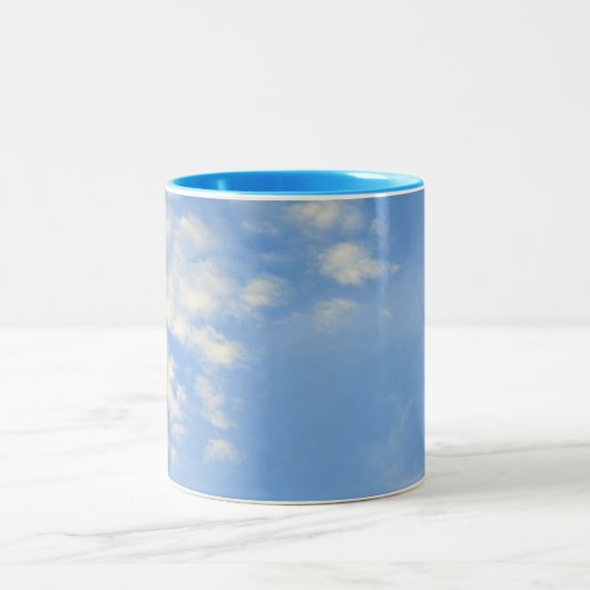 Blau und Weiß Zweifarbige Tasse (Mittel)