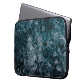 BLAU- UND WEISSBUBLES-ILLUSTRATION LAPTOPSCHUTZHÜLLE (Vorderseite Links)