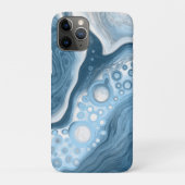 Blau und Weiße Flüssigkeiten Kunst Case-Mate iPhone Hülle (Rückseite)