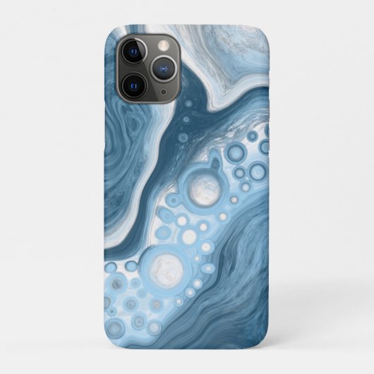 Blau und Weiße Flüssigkeiten Kunst Case-Mate iPhone Hülle (Rückseite)