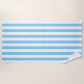 Blau- und weiße große vertikale Streifen Strandtuch (Vorderseite)