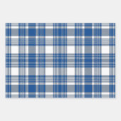 BLAU- UND WEISSE KARIERTE MUSTER GESCHENKPAPIER SET (Vorderseite 3)