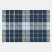 BLAU- UND WEISSE KARIERTE MUSTER GESCHENKPAPIER SET (Vorderseite 2)