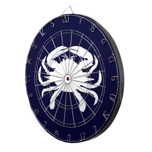 Blau und Weiße Krebsform Dartscheibe (Vorderseite rechts)