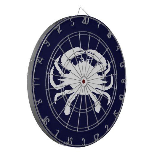 Blau und Weiße Krebsform Dartscheibe (Vorderseite Links)