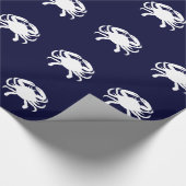 Blau und Weiße Krebsform Geschenkpapier (Ecke)