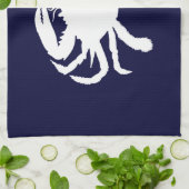 Blau und Weiße Krebsform Küchentuch (Gefaltet)