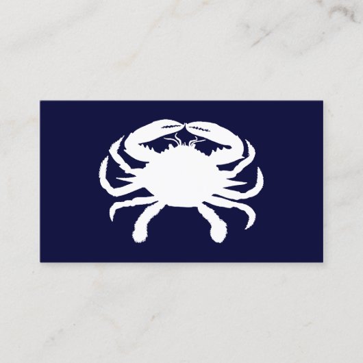 Blau und Weiße Krebsform Visitenkarte (Vorderseite)