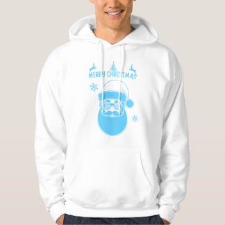 Blau und weiße Weihnachten frohe Weihnachten Hoodie