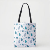 BLAU UND WEISSE WINTERFERIEN TASCHE (Vorderseite)