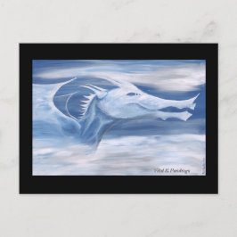 Blau und Weißer Drache Postkarte