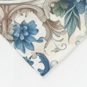 Blau- und Weißfoliendesign Fleecedecke (Ecke)