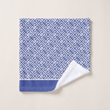 Blau und Weißgriechischer Schlüssel