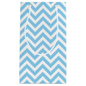 Blau- und Weißgrösse, horizontal Zickzack Kleine Geschenktüte (Vorderseite)