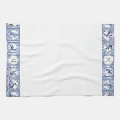 Blau- und Weißholzfliesen nach Maß Geschirrtuch (Horizontal)