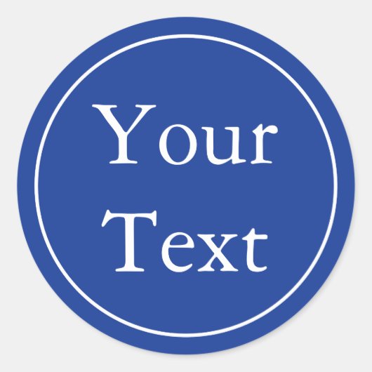 Blau- und Weißkleber oder Beschriftungen mit benut Runder Aufkleber (Vorderseite)