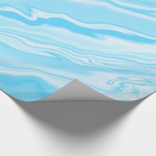Blau- und Weißmarmor Geschenkpapier (Ecke)