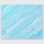 Blau- und Weißmarmor Geschenkpapier (Flach)