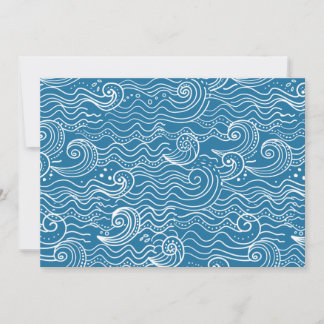 Blau- und Weißmeer-Wellen Ankündigung