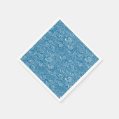 Blau- und Weißmeer-Wellen Serviette (Ecke)