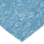 Blau- und Weißmeer-Wellen Tischdecke (Schrägansicht)