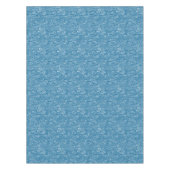Blau- und Weißmeer-Wellen Tischdecke (Vorderseite)