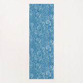 Blau- und Weißmeer-Wellen Yogamatte (Vorderseite)