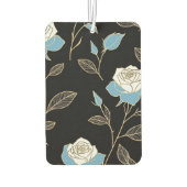 Blau- und Weißrosen mit Goldbesatz Autolufterfrischer (Rückseite)