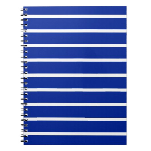 Blau- und Weißstreifen-Design Notizblock (Vorderseite)