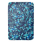 Blau- und Zykronenkurven Badematte (Vorderseite Vertikal)