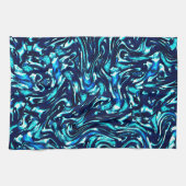 Blau- und Zykronenkurven Geschirrtuch (Horizontal)