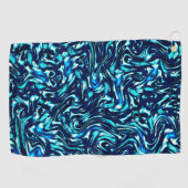 Blau- und Zykronenkurven Golfhandtuch (Horizontal)