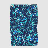 Blau- und Zykronenkurven Golfhandtuch (Vorderseite)