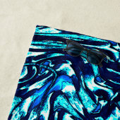 Blau- und Zykronenkurven Strandtuch (Beispiel)